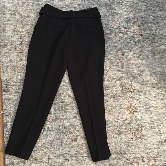 White House Black Market Tapered Belted Black Trouser (Size 4). Lightly worn. - Picture 6 of 7